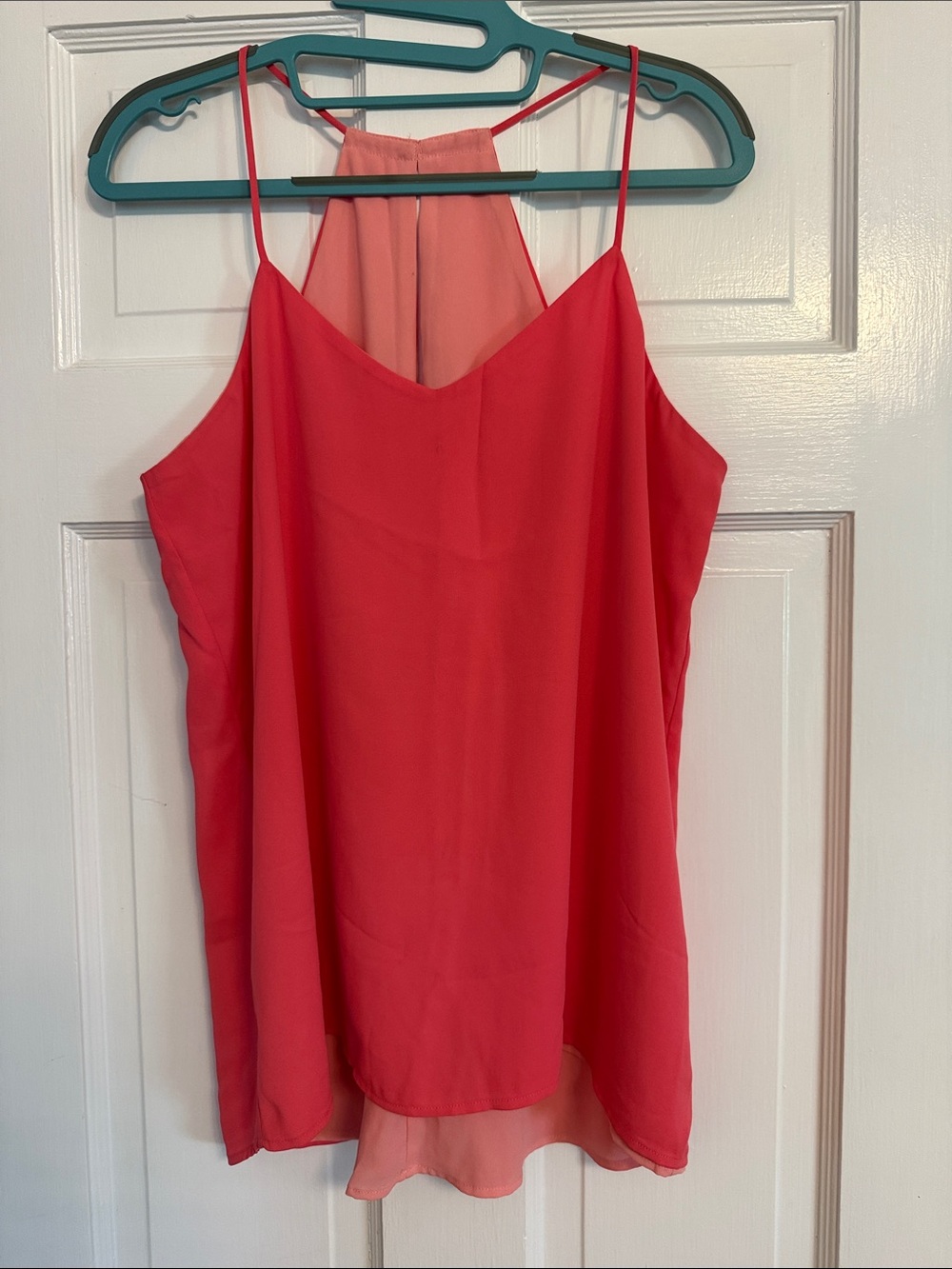 Lightweight Coral Pink Halter-Back Cami Reversable Top